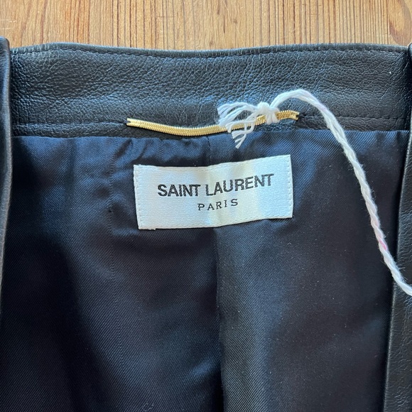 Saint Laurent Black Leather Zipper Skirt 2 - Picture 11 of 12